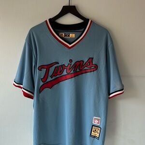 Rod Carew Light Blue Minnesota Twins Copperstown Collection Jersey (LG)